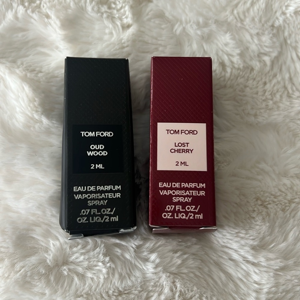 Tom Ford Parfum Deluxe Samples OUD WOOD LOST CHERRY room spray